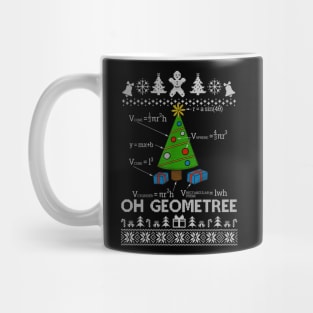 Funny Math Geometry Christmas Tree Geometree Teacher Mug